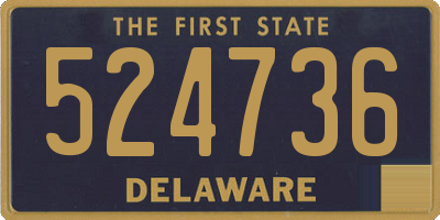 DE license plate 524736