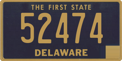 DE license plate 52474