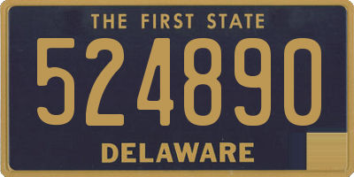 DE license plate 524890