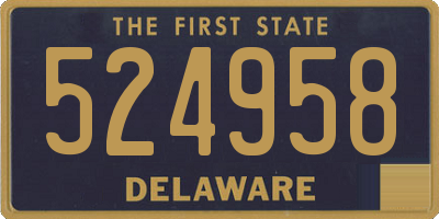 DE license plate 524958