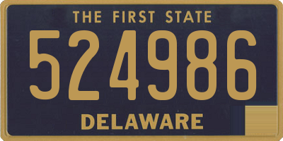 DE license plate 524986