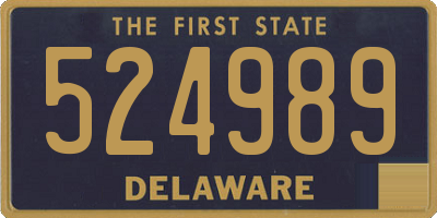 DE license plate 524989