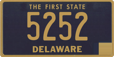 DE license plate 5252