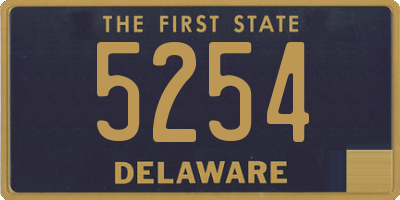 DE license plate 5254