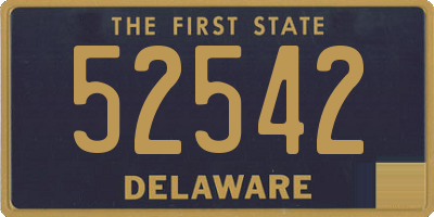 DE license plate 52542