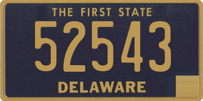 DE license plate 52543