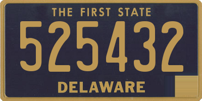DE license plate 525432