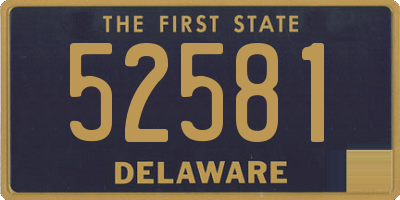 DE license plate 52581