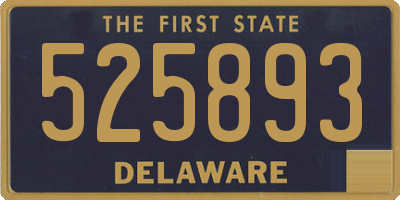 DE license plate 525893