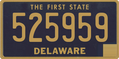 DE license plate 525959