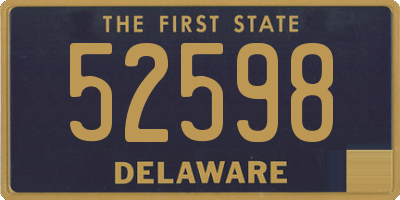 DE license plate 52598