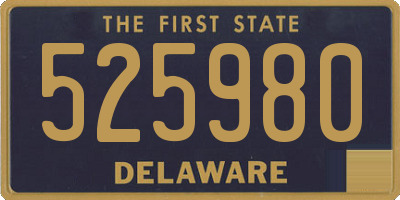 DE license plate 525980