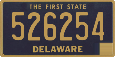 DE license plate 526254