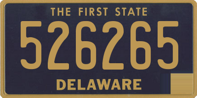 DE license plate 526265