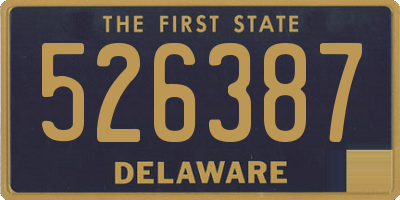 DE license plate 526387