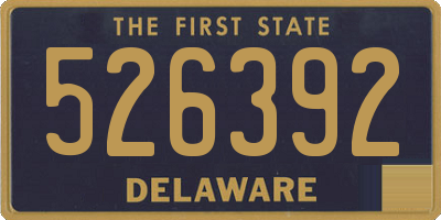 DE license plate 526392