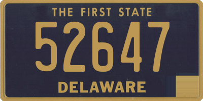 DE license plate 52647