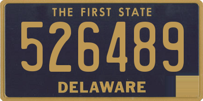 DE license plate 526489