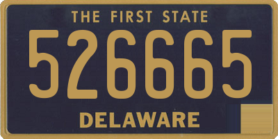 DE license plate 526665