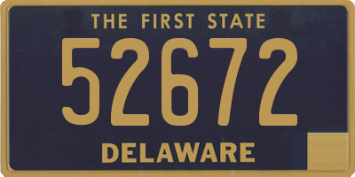 DE license plate 52672