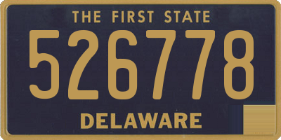 DE license plate 526778
