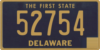 DE license plate 52754