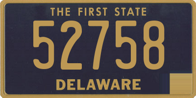 DE license plate 52758