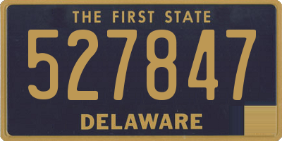 DE license plate 527847