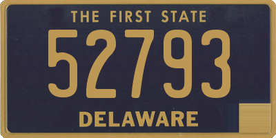 DE license plate 52793