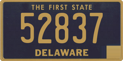 DE license plate 52837