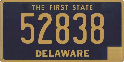 DE license plate 52838