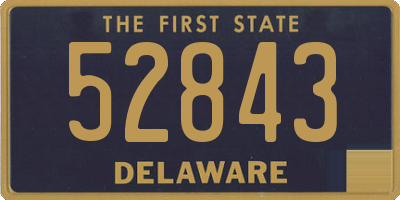 DE license plate 52843