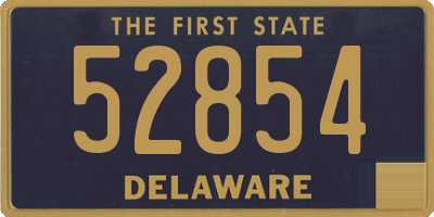 DE license plate 52854