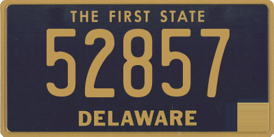 DE license plate 52857