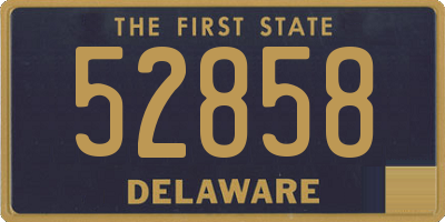 DE license plate 52858