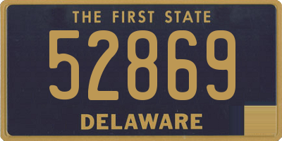 DE license plate 52869