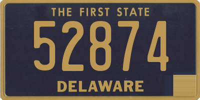 DE license plate 52874