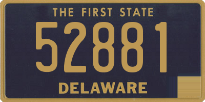 DE license plate 52881