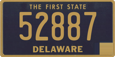 DE license plate 52887