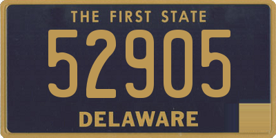 DE license plate 52905