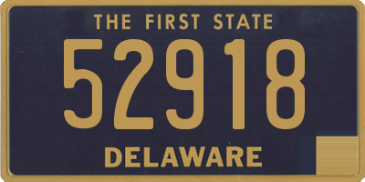 DE license plate 52918