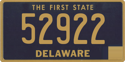 DE license plate 52922