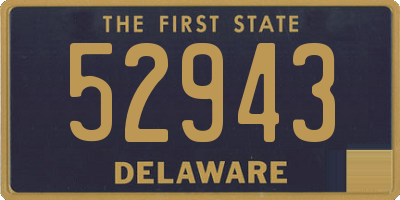 DE license plate 52943