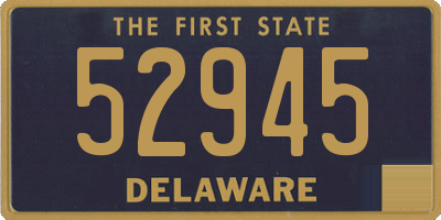 DE license plate 52945