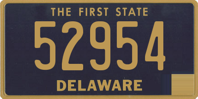 DE license plate 52954