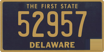 DE license plate 52957