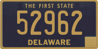 DE license plate 52962