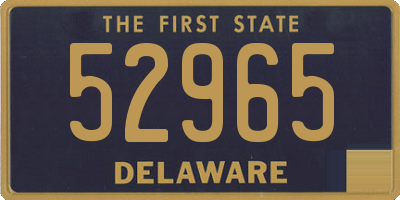 DE license plate 52965