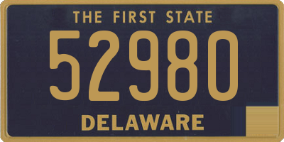 DE license plate 52980