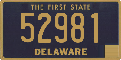 DE license plate 52981